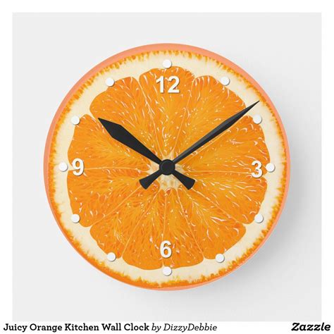 Juicy Orange Kitchen Wall Clock | Zazzle | Relojes para cocina, Relojes de pared originales ...