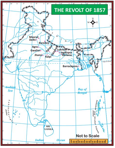 Geography Blog: Map - Indian Revolt of 1857