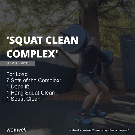 "Squat Clean Complex" Workout, ELEMENT WOD | WODwell