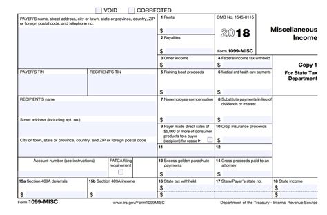 Printable 1099 Misc Form 2018 - Printable Word Searches