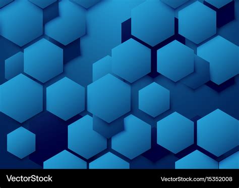 Abstract blue hexagon background Royalty Free Vector Image