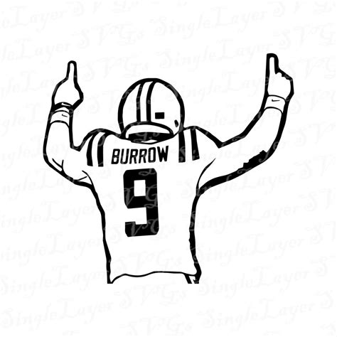 Joe Burrow SVG DXF Png Pdf Jpg Eps Vector Files Joe Burrow Svg Bengals ...