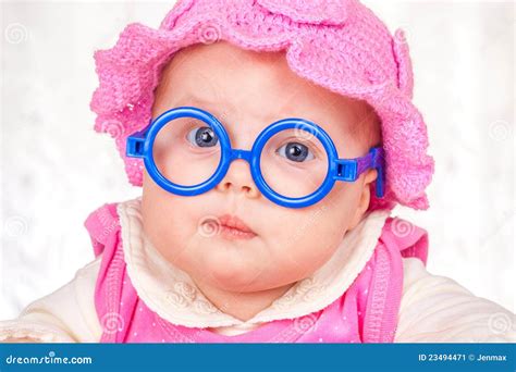 Portrait Of Funny Baby With Glasses Stock Image - Image: 23494471