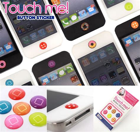 Touch Me! Home Button Stickers for iPhone, iPod Touch and iPad | Gadgetsin
