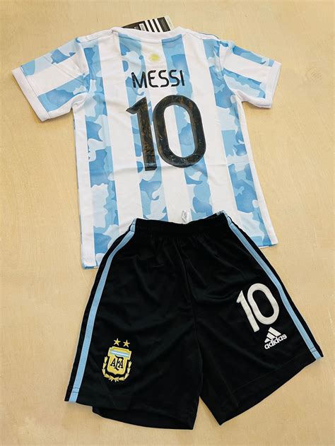 Messi 10 Argentina youth home soccer jersey set for kids | Etsy