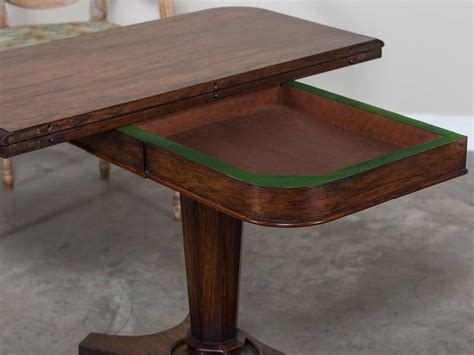 Antique English Rosewood Game Table, circa 1840 at 1stdibs