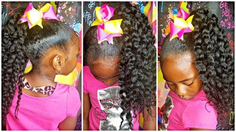 Curly Ponytails For Kids - Wavy Haircut