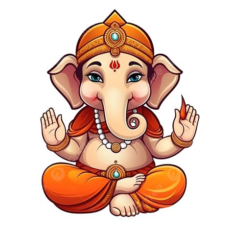 Cartoon Cute Ganesha In Hindu God Clipart, Cute Clipart, Cartoon Clipart, God Clipart PNG ...