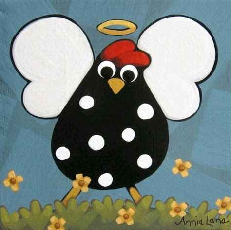 Folk Art Chicken Painting at PaintingValley.com | Explore collection of ...