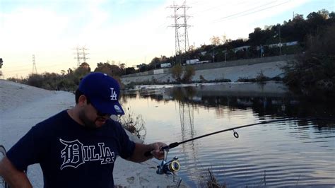 Fishing the Los Angeles River - YouTube