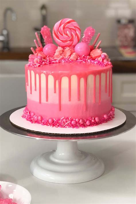 Pink Drip Cake: Easy Recipe and Tutorial | Recipe | Drip cakes, Drip ...