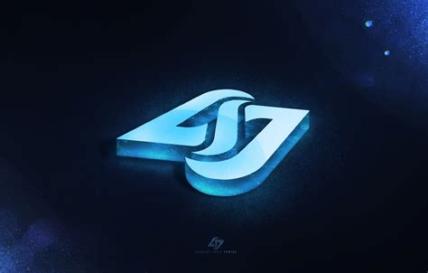 Wallpaper drops, light, ice, dust, logo, blue background, cs go, counter logic gaming, clg ...