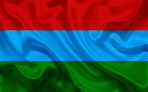 Flag of Karelia silk flag, Federal subjects of Russia, Karelia flag, Russia, HD wallpaper | Peakpx