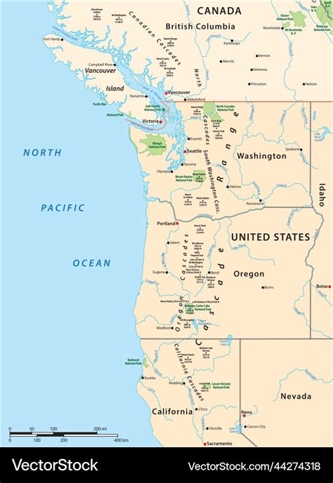 Cascade Range Physical Map - vrogue.co