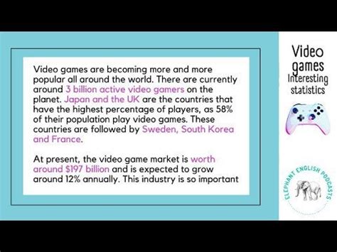 English listening practice (ESL) - Video games and gamers : r/teachingresources