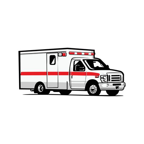 Ambulance vector side view isolated. Ambulance vector art illustration 19017766 Vector Art at ...