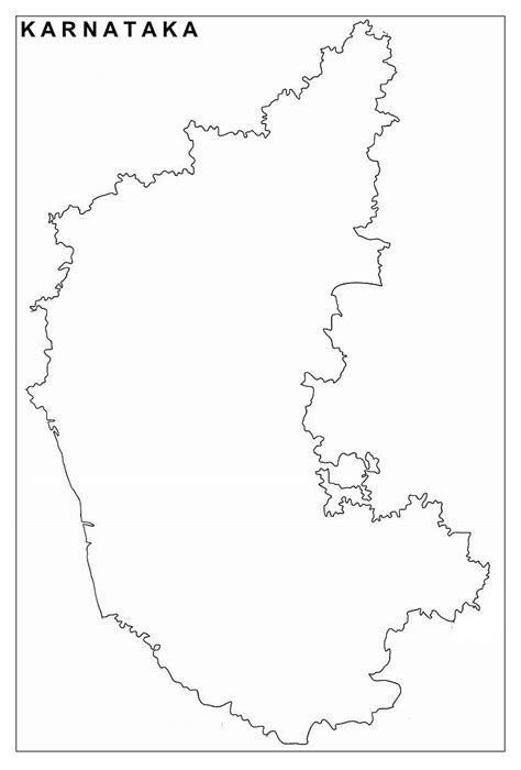 Karnataka Map Drawing Outline Draw the outline on the map by clicking a ...