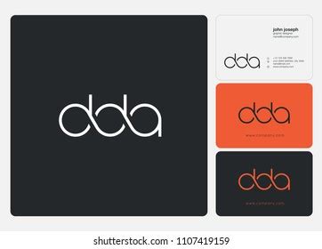 Letters Dda Logo Icon Business Card Stock Vector (Royalty Free ...