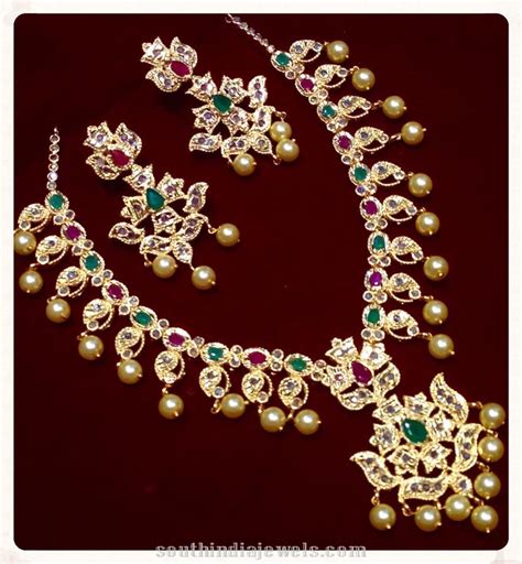 1 Gram Gold Jewellery Necklace Design ~ South India Jewels