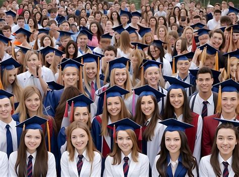 Premium AI Image | Group of students celebrating their graduation