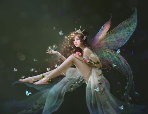 2560x1440 resolution | fairy with crown illustration, fantasy art ...