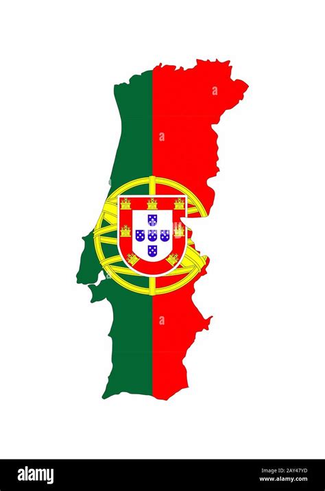 portugal flag map Stock Photo - Alamy