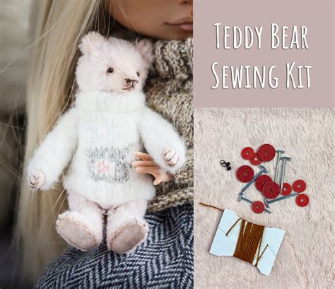 DIY Teddy Bear sewing kit teddy bear supplies stuffed teddy | Etsy