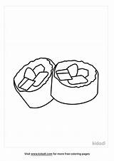 Free Sushi Coloring Page  Printables Kidadl sketch template