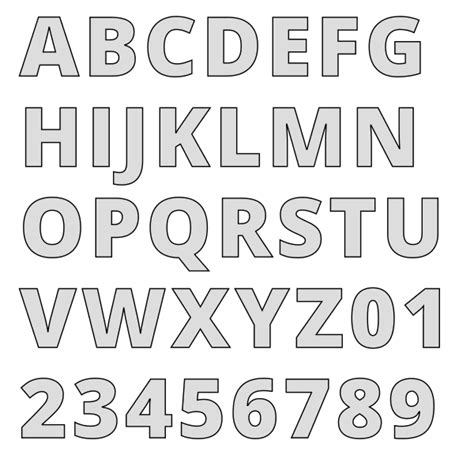 Large Letter Stencils (Printable Alphabet Lettering Font) – DIY Projects, Patterns, Monograms ...