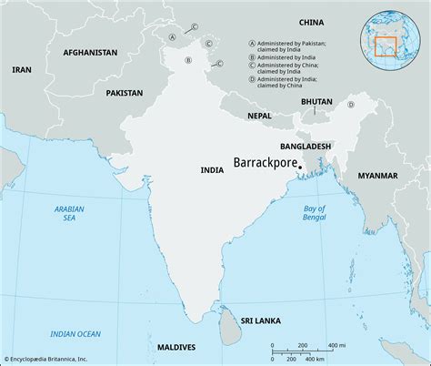 Calcutta In India Outline Map - Birdie Sharline