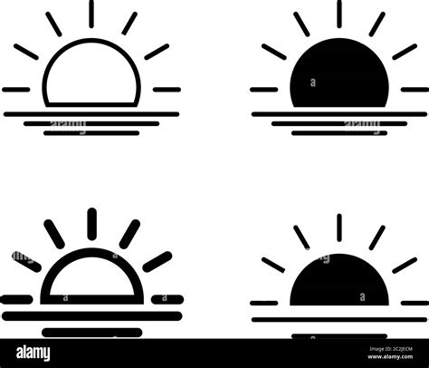 Sunrise Icon, Sun Rise Vector Art Illustration Stock Vector Image & Art ...