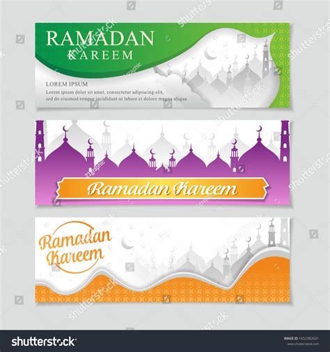 Islamic Ramadan Background Design Banner Ramadhan Stock Vector (Royalty Free) 1652382031 ...