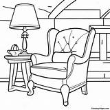 Cozy Lounge Chair Coloring Page  Pagescom sketch template