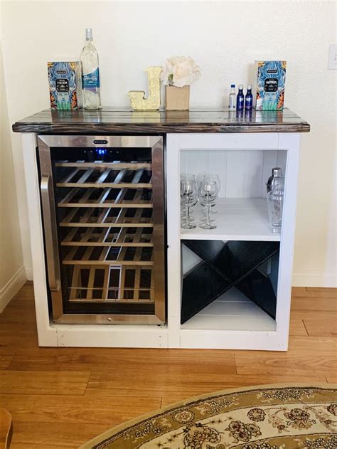 DIY Home Bar with Built-in Wine Cooler