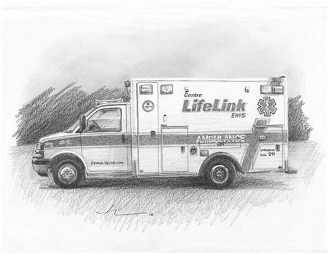 wp-lg ambulance drawing by mike theuer | ArtWanted.com