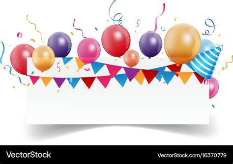 Birthday celebration banner Royalty Free Vector Image