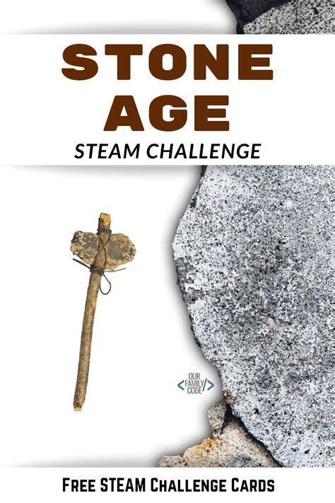 Stone Age Tools Engineering Challenge | Our Family Code | Stone age activities, Stone age tools ...