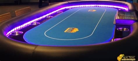 Texas Hold'em Poker Table with LED lights for hire | Poker table, Texas holdem poker, Poker