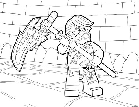 Coloriage LEGO Ninjago Cole Tournament of Elements à imprimer Free Printable Coloring Pages ...