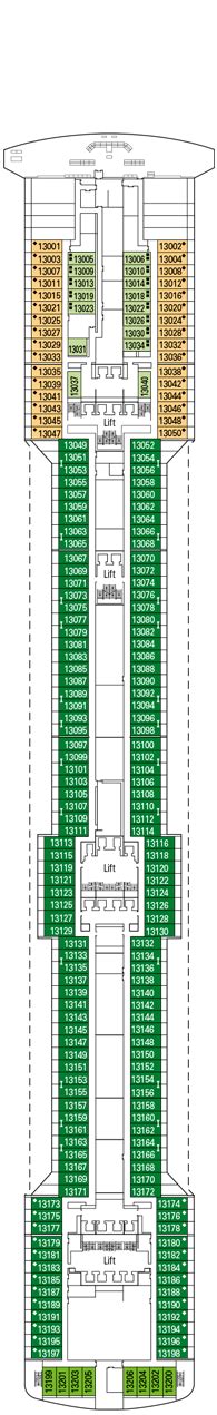 MSC Splendida Deck plan & cabin plan