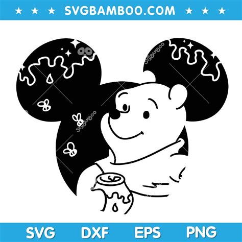 Winnie Pooh Disney Mickey Ears SVG, Disneyland Ears