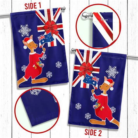 Australia Christmas Kangaroo Claus Merry Christmas Flag MLN1994F - Flagwix