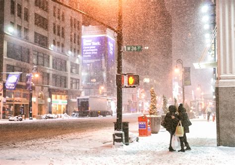 My Life in a Nutshell - nythroughthelens: New York City - Snow at Night...