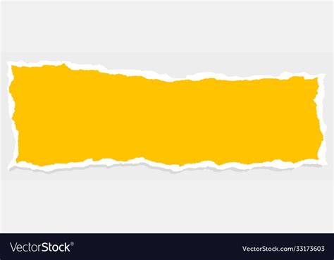 Empty yellow torn paper banner with text space Vector Image