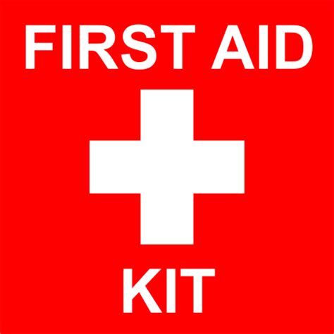 First Aid Kit with Medical Symbol Engraved Sign - 6" x 6" | HC Brands