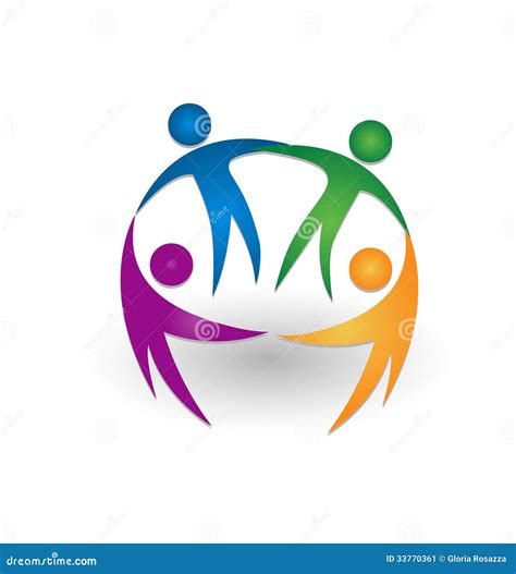 People Together Teamwork Logo Stock Image - Image: 33770361