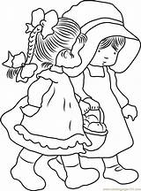 Holly Hobbie Friend Coloring Page  Free Pages sketch template