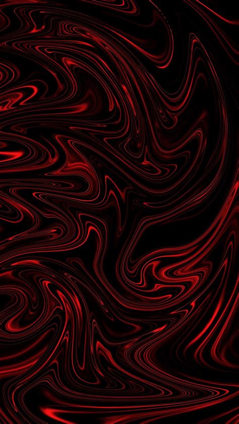 Red and Black Abstract Swirls Wallpaper