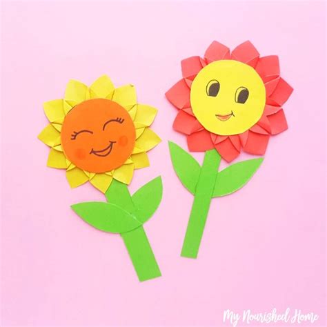 Paper Sunflower Craft for Kids | My Nourished Home