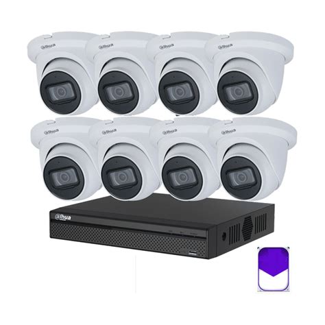 4 Channel CCTV Security Kit: Dahua 4 Channel 4K NVR (1TB), 2 x 6MP ...